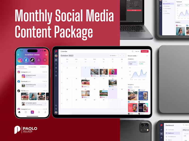Cover image for Monthly Social Media Content Package