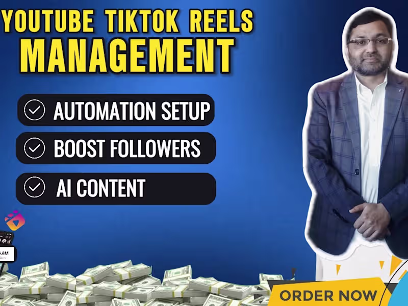 Cover image for i will create 5 shorts video for ur yt short, tiktok and ig reel