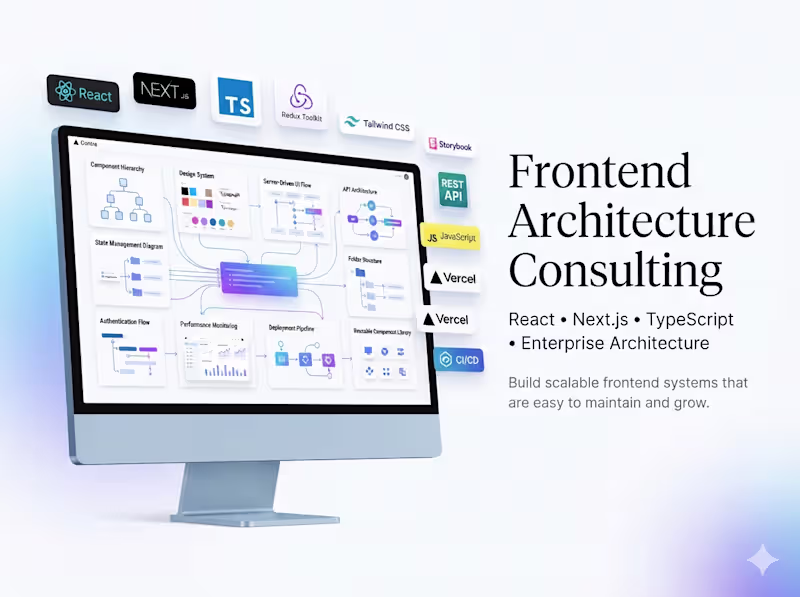 Cover image for Frontend Architecture Consulting | React, Next.js & TypeScript