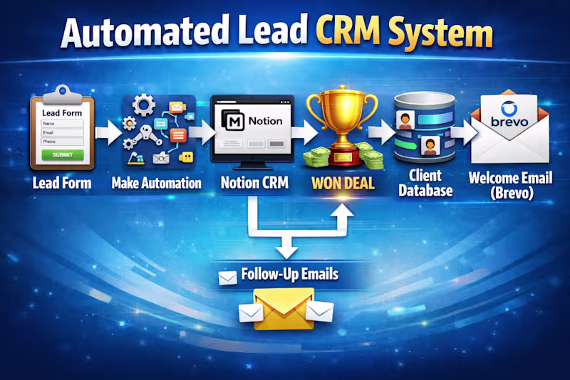 Cover image for complete Automated Lead Management & Client Conversion System