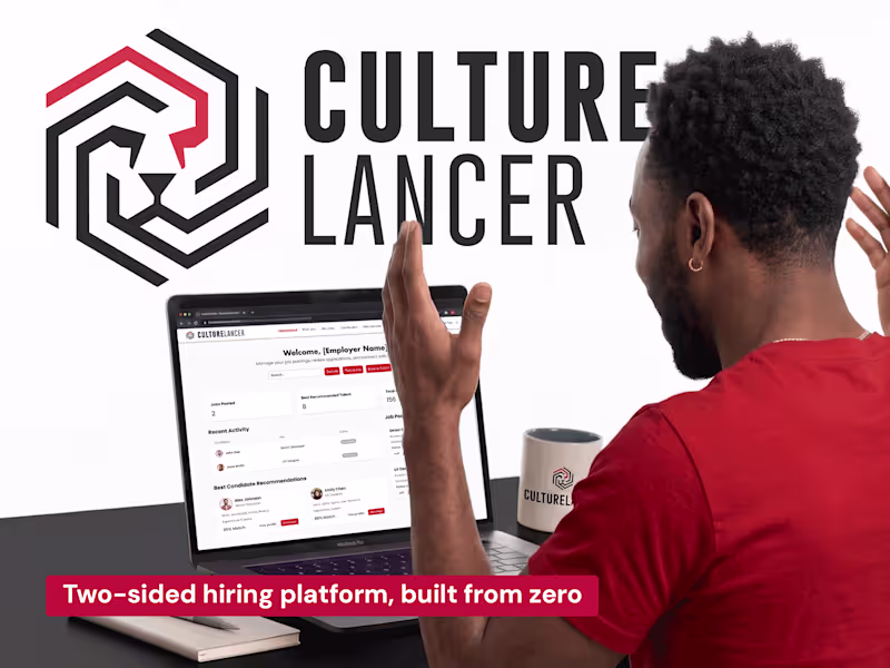 Cover image for CultureLancer — Two-Sided Hiring Platform, Built From Zero