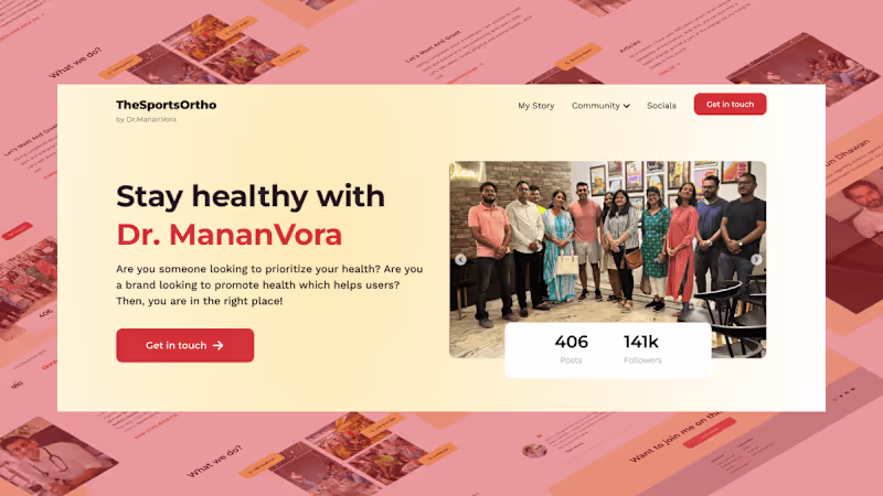 Cover image for CaseStudy : Designing a landing page for an Internet Creator
