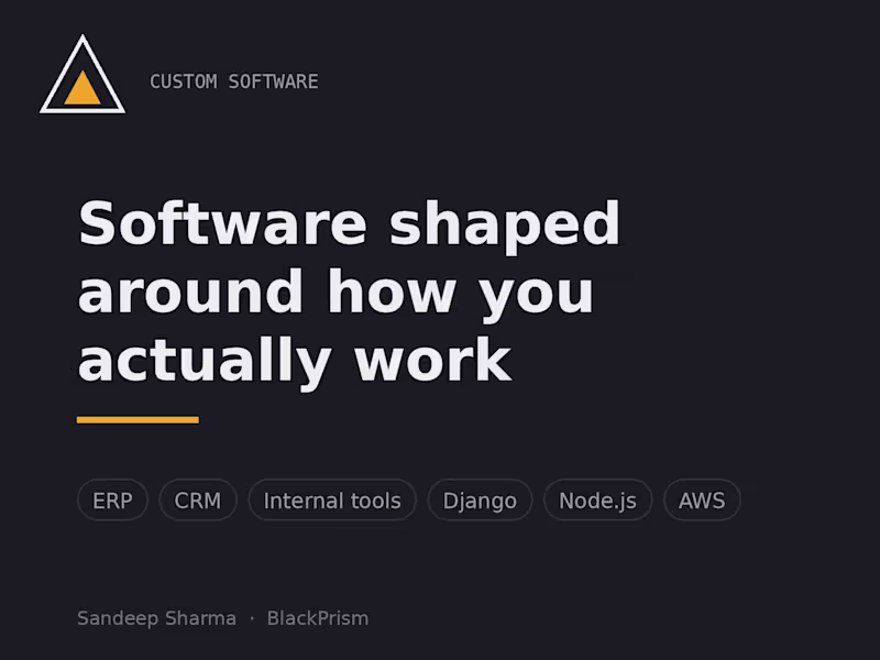 Cover image for Custom Software Development (ERP, CRM & Internal Tools)