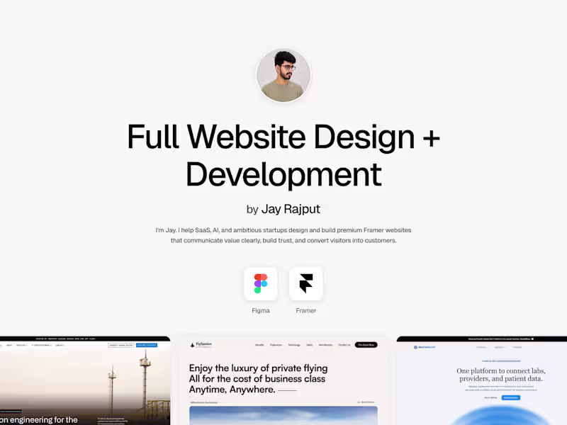 Cover image for Full Website Design + Development