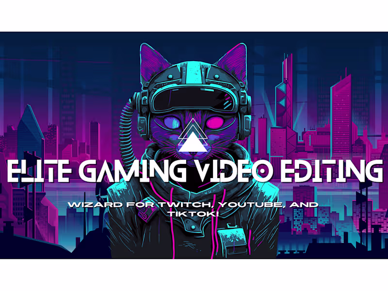 Cover image for I'll edit your gaming videos for YouTube, twitch, and TikTok.