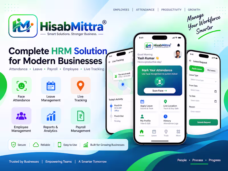 Cover image for HisabMittra HRM — Employee Management App