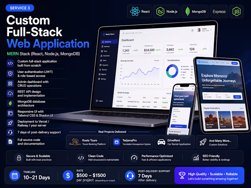 Cover image for Custom Full-Stack Web App