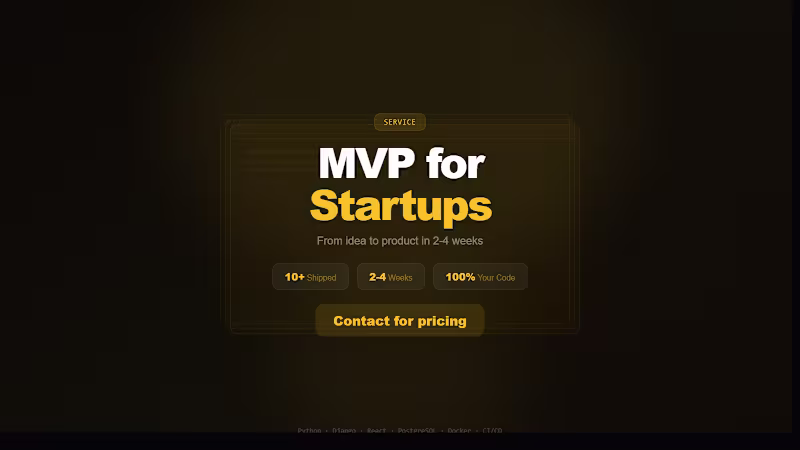 Cover image for MVP Development for Startups — Ship Fast