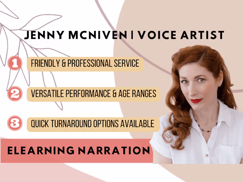 Cover image for Professional Voice Over and eLearning Narration Samples