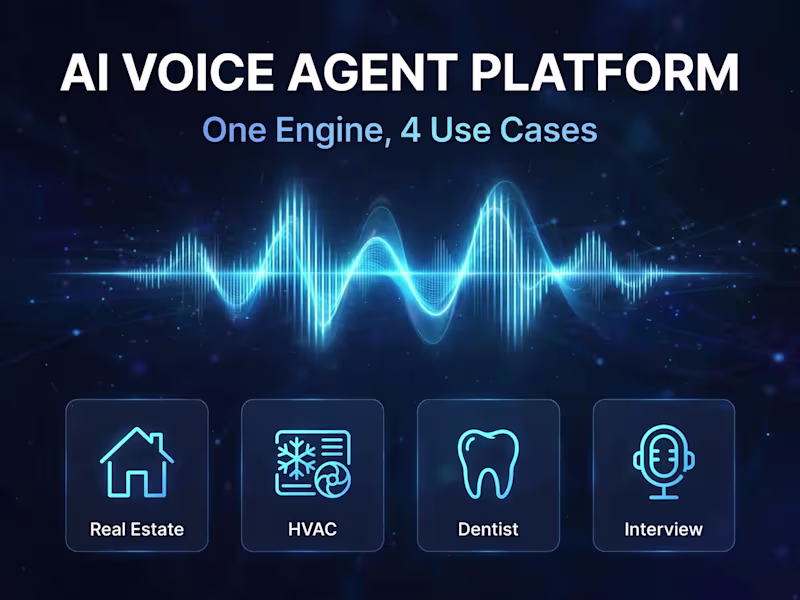 Cover image for AI Voice Agent Platform - Real Estate, HVAC, Dentist & Inter...