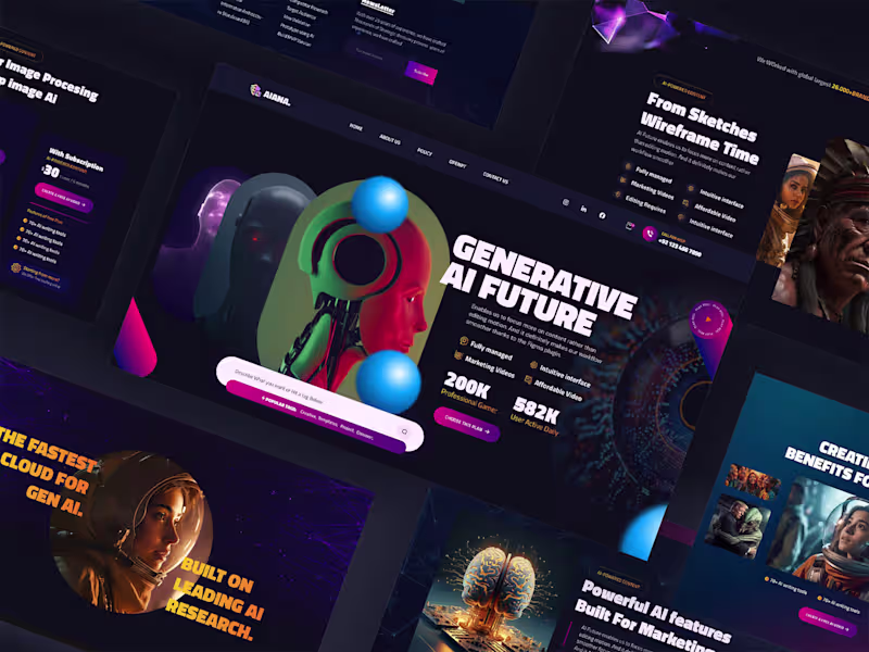 Cover image for Aiana is a landing page