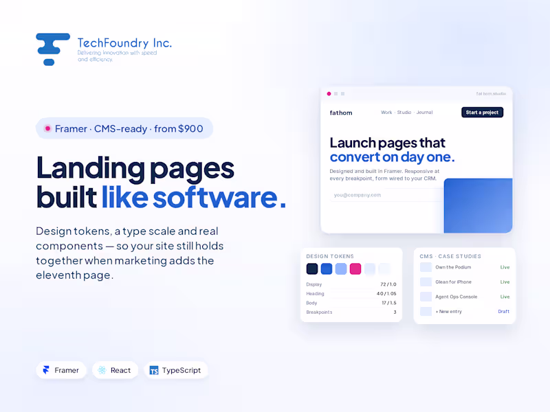 Cover image for Framer Marketing Sites & Landing Pages