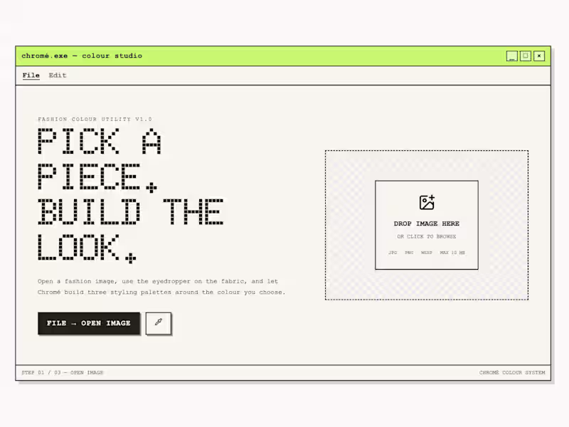 Cover image for browser-based styling tool that samples