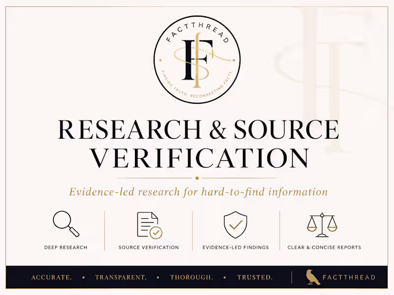 Cover image for Source & Claim Verification Case File