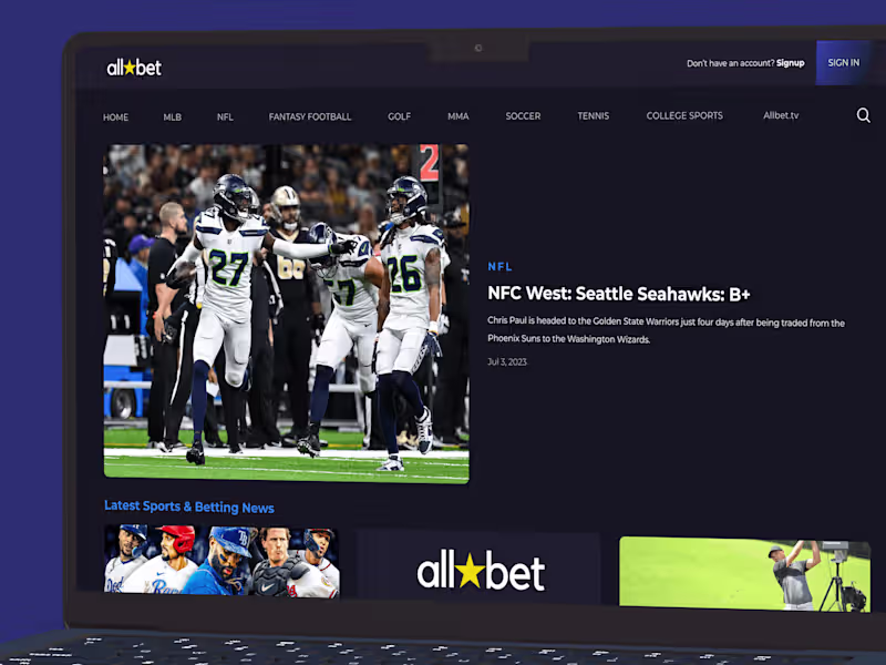Cover image for AllBet Media Site [Framer]