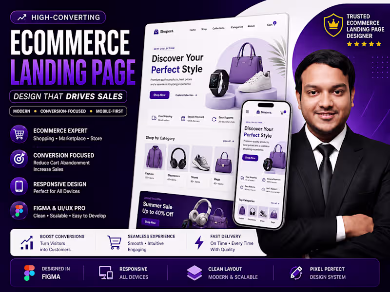 Cover image for Ecommerce Website UI UX Design for High-Converting Shopping