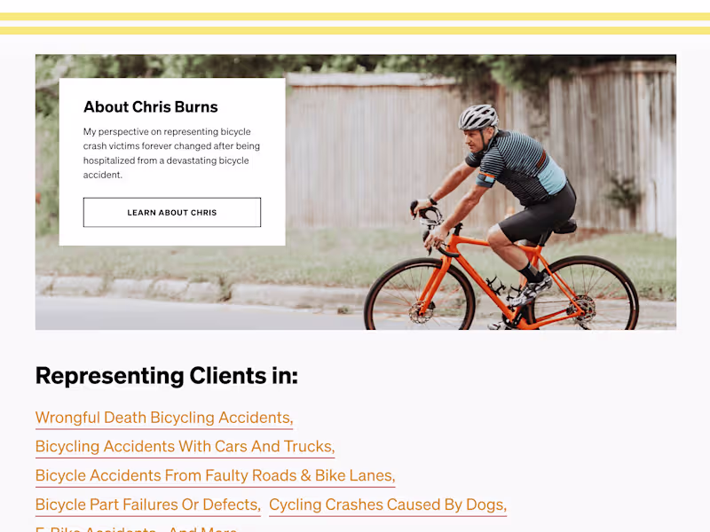 Cover image for Personal Injury Lawyer Website for Christopher Burns