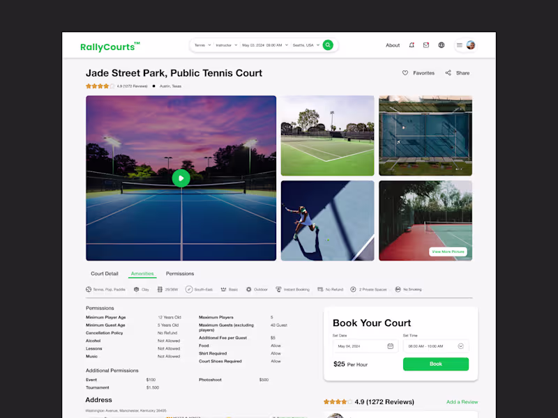 Cover image for Rally Court – Court Booking