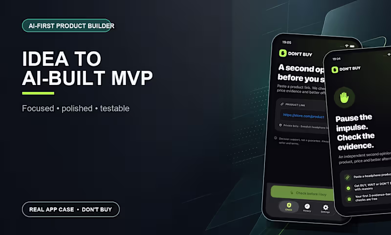 Cover image for AI-built MVP from your product idea