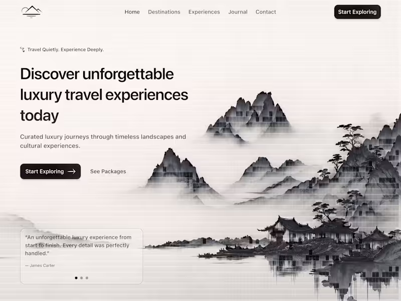 Cover image for Hero section For Travel