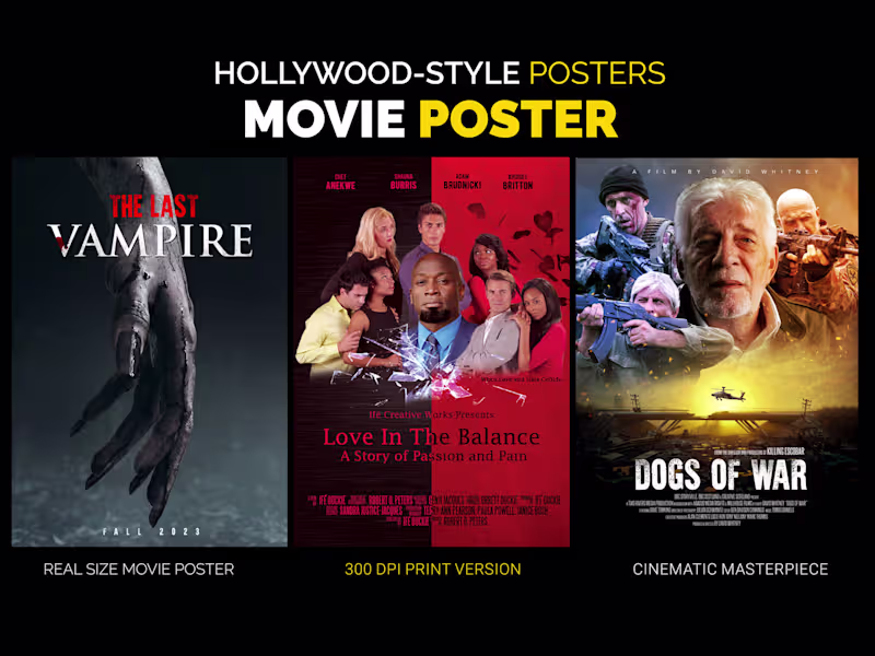Cover image for Design an awesome professional movie poster, film poster, poster