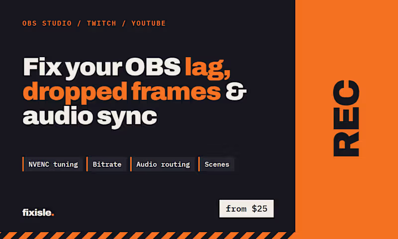 Cover image for Fix your OBS stream lag & dropped frames