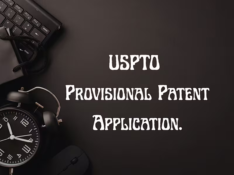 Cover image for USPTO Provisional Patent Application 