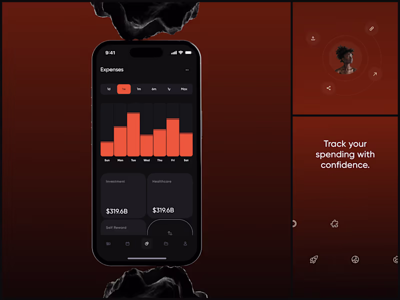 Cover image for Expense Tracker
The dark UI isn't