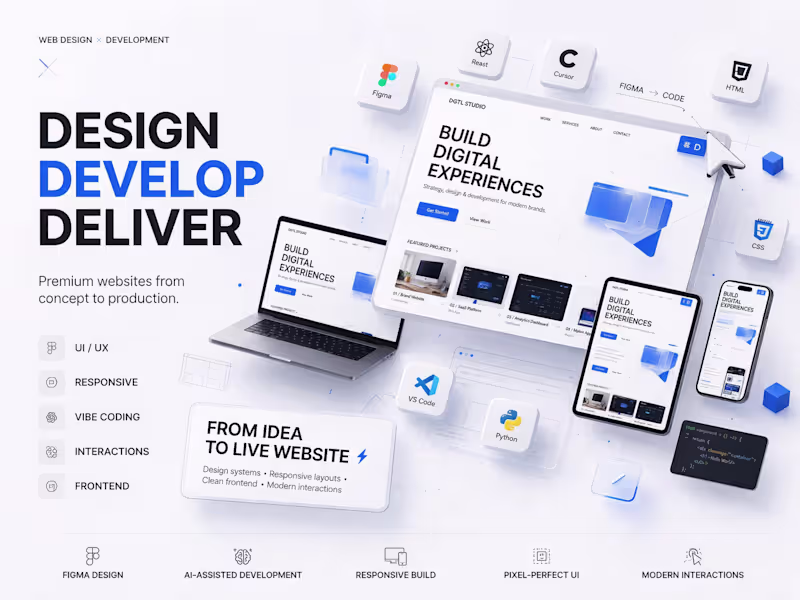 Cover image for I will design and build a premium website from Figma to code