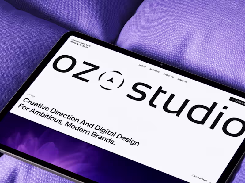 Cover image for Ozo Studio — Framer Marketplace Template
