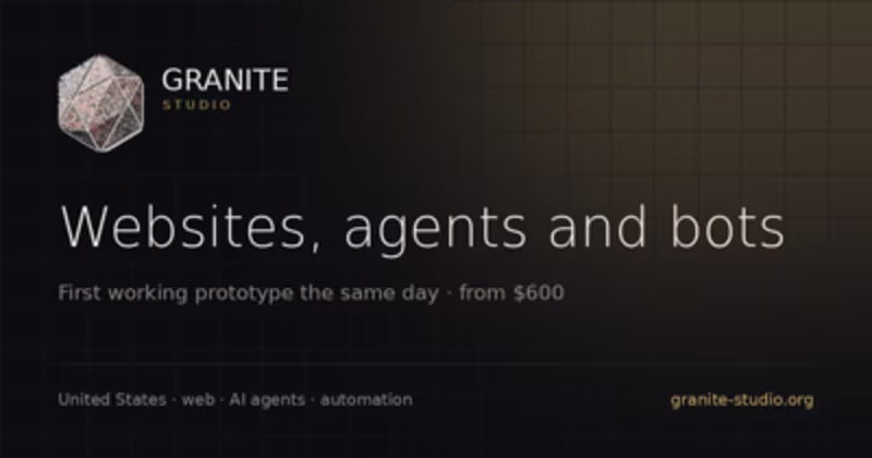 Cover image for GraniteStudio AI agent prototype