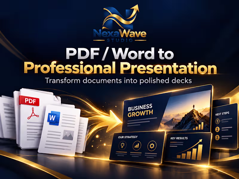Cover image for PDF / Word to Professional Presentation