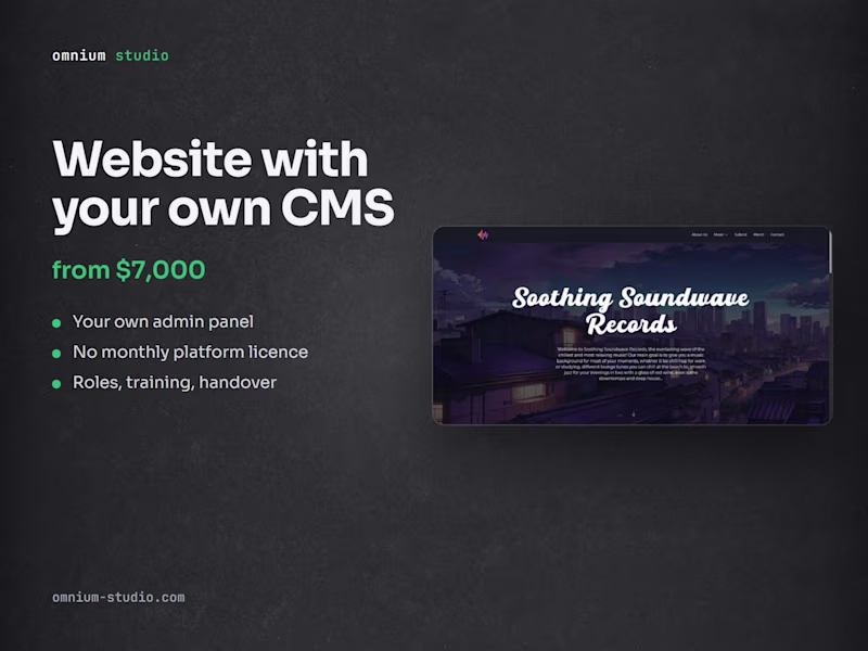 Cover image for Website with your own CMS