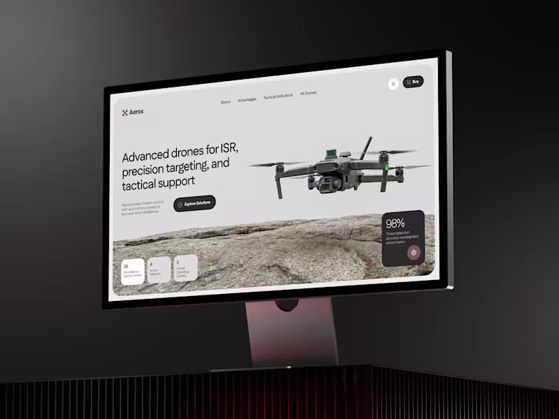 Cover image for Tactical Drones Manufacturer Web Interface