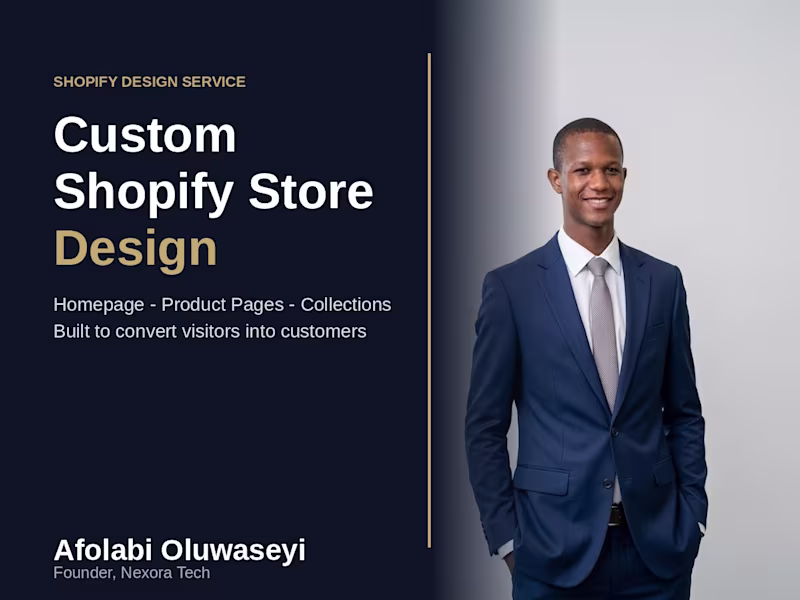 Cover image for Custom Shopify Store Design