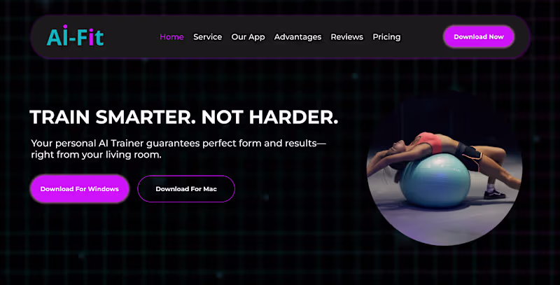 Cover image for AI-FIT: High-Converting Landing Page &