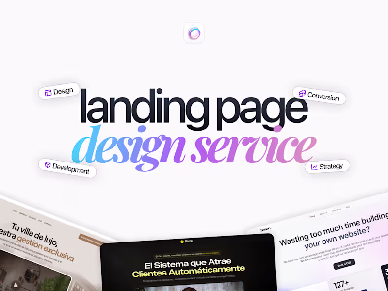 Cover image for Landing Page design - web + responsive 