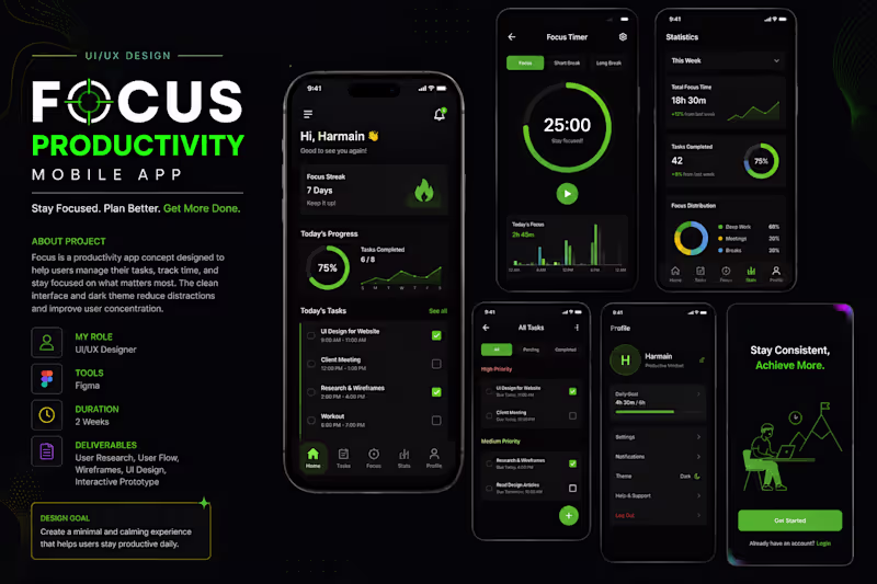 Cover image for I will design a modern and user-friendly mobile app UI/UX 