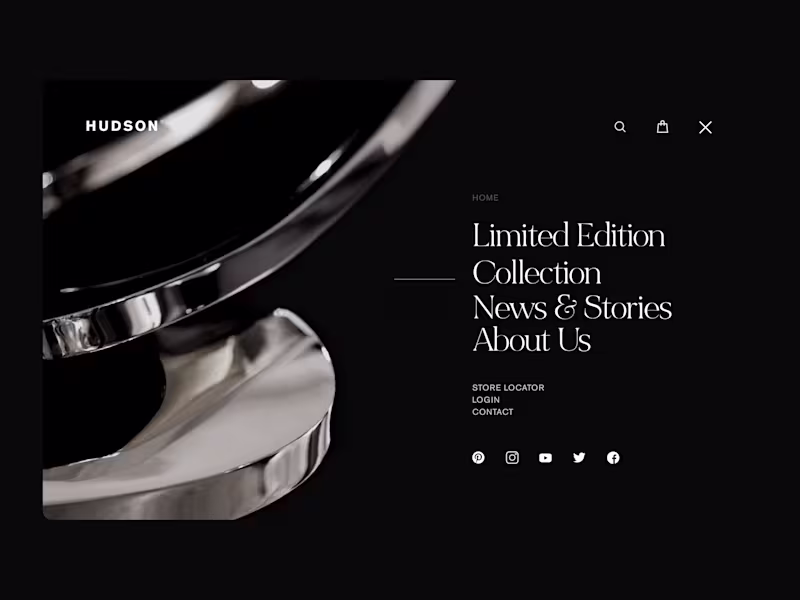 Cover image for Hudson — Luxury Furniture E-commerce Website Concept