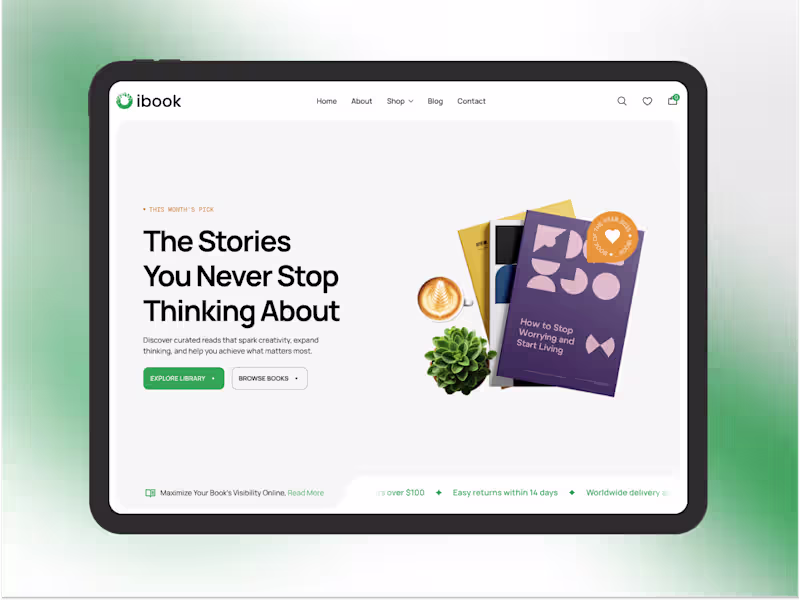 Cover image for iBook: Web design for book store