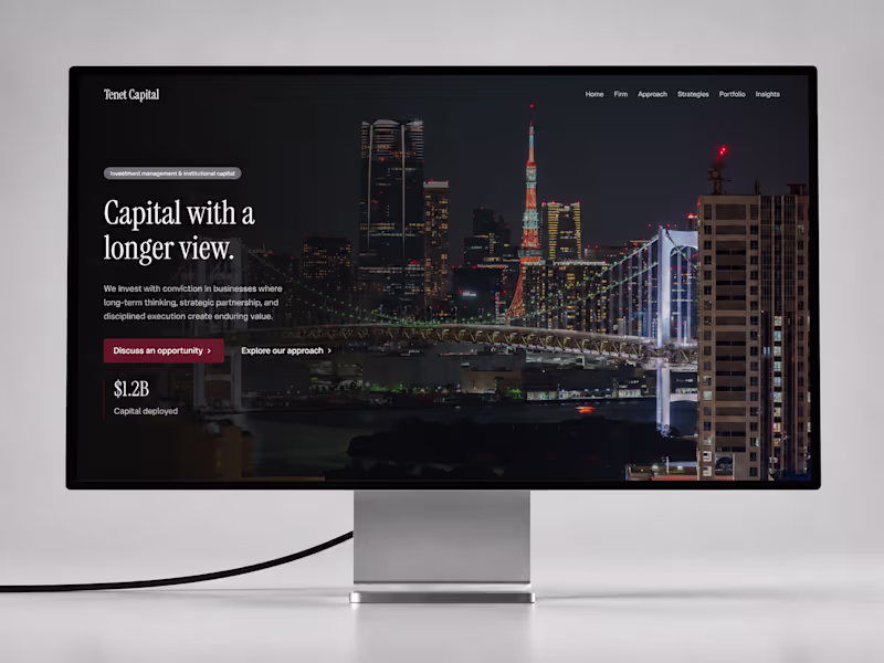 Cover image for Introducing Tenet Capital™.
A premium Framer