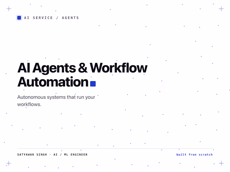 Cover image for AI/ML Engineering Custom Models, Agents & Systems