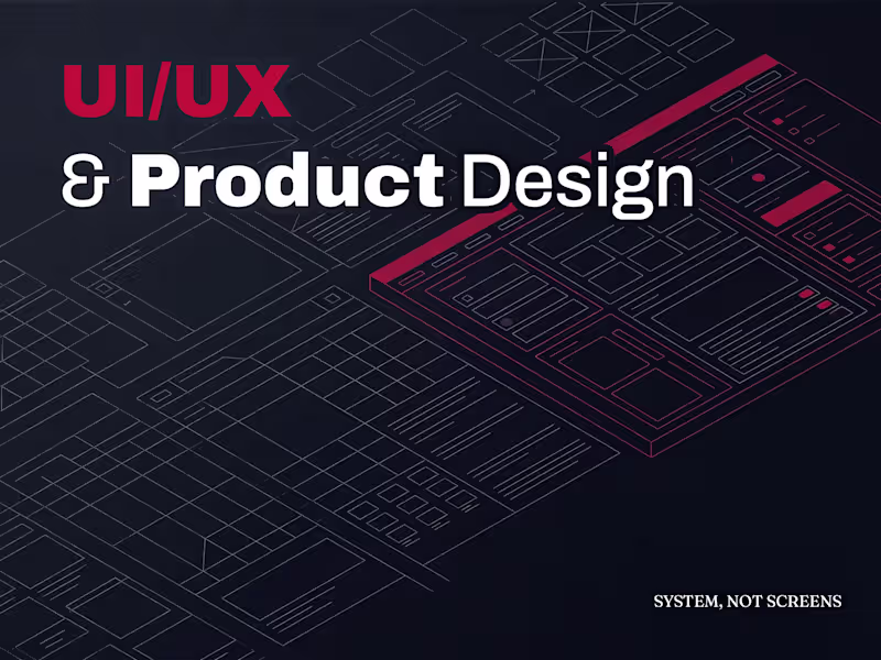 Cover image for UI/UX & Product Design