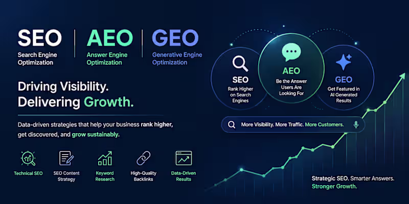 Cover image for High Google Ranking through SEO/AEO/GEO