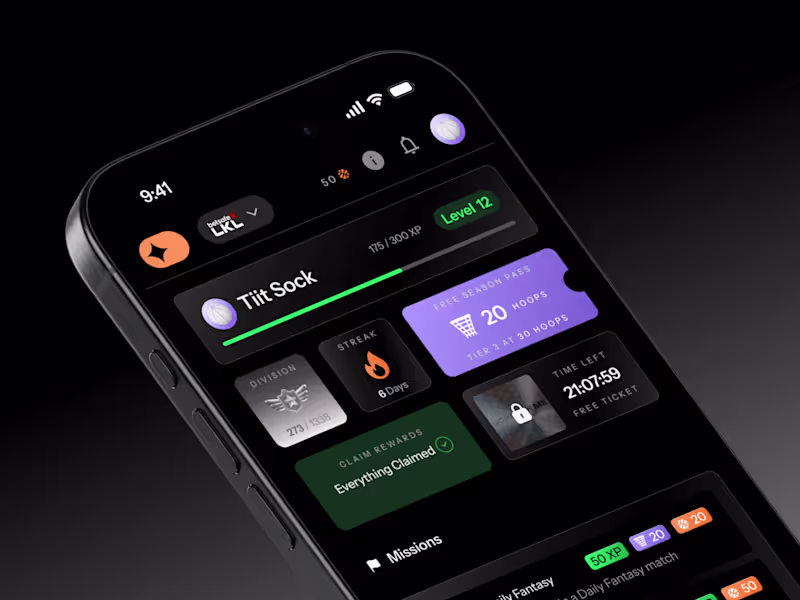 Cover image for Fantasy Basketball App UX/UI Design