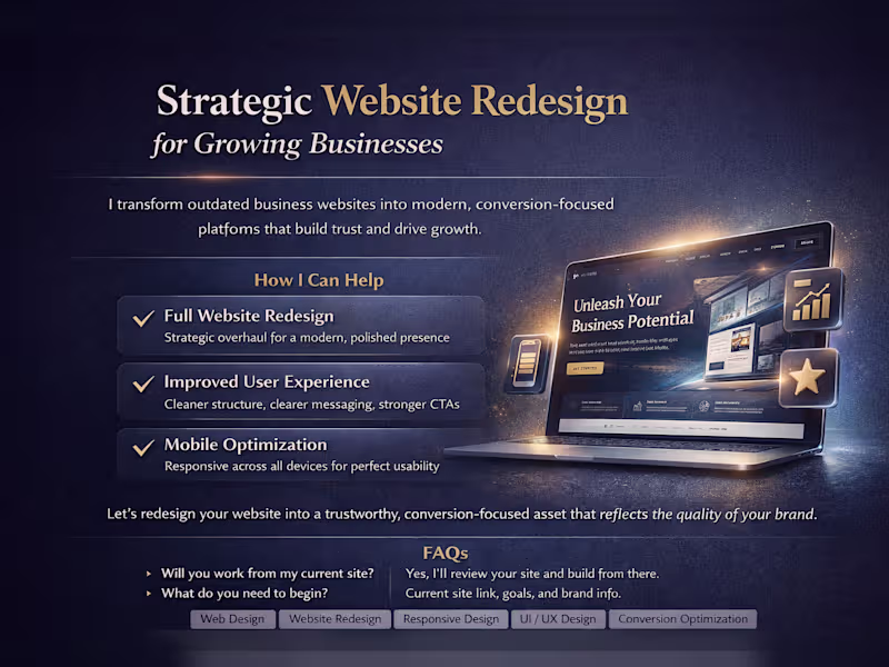 Cover image for Strategic Website Redesign for Growing Businesses