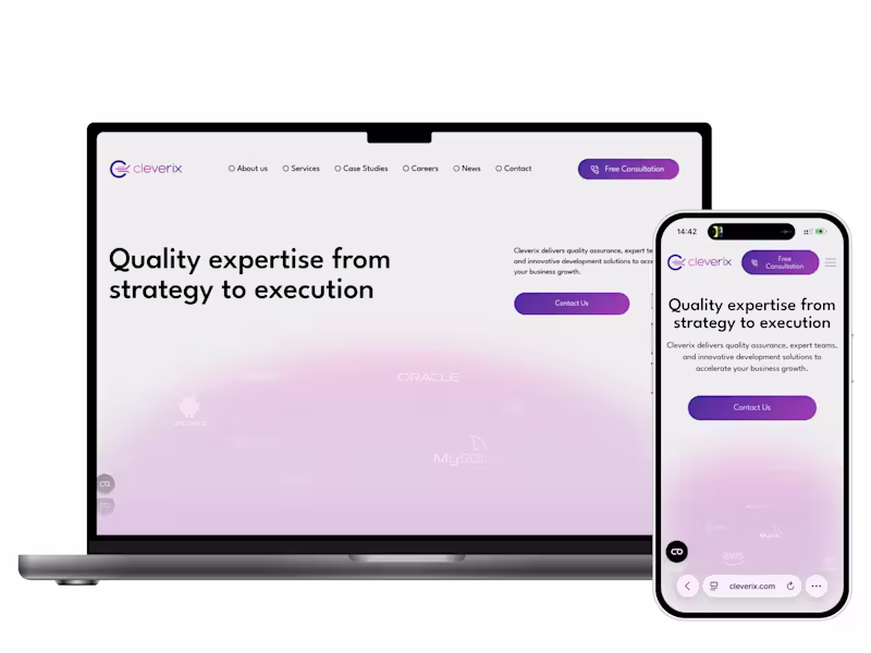 Cover image for Cleverix.com | IT outsourcing | Design, Webflow development