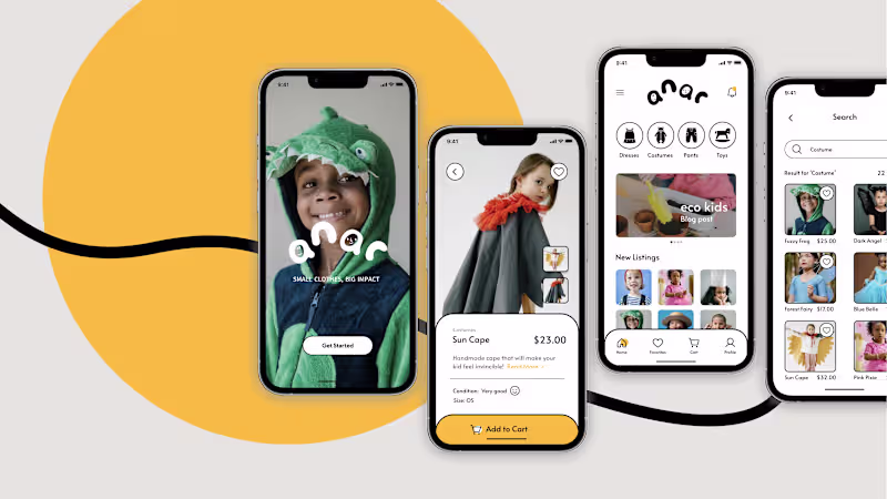 Cover image for ANAR | Sustainable Kidswear Mobile App