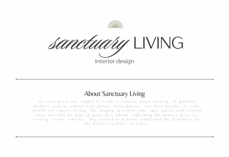 Cover image for Sanctuary Living Brand Guidelines