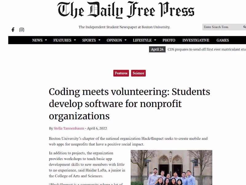 Cover image for Experienced Non-Profit Software Club President Available